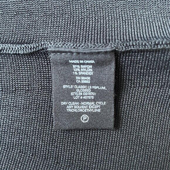 NWOT Theory Classic Long-Sleeve Peplum Top, P XS, Black - Picture 3 of 4